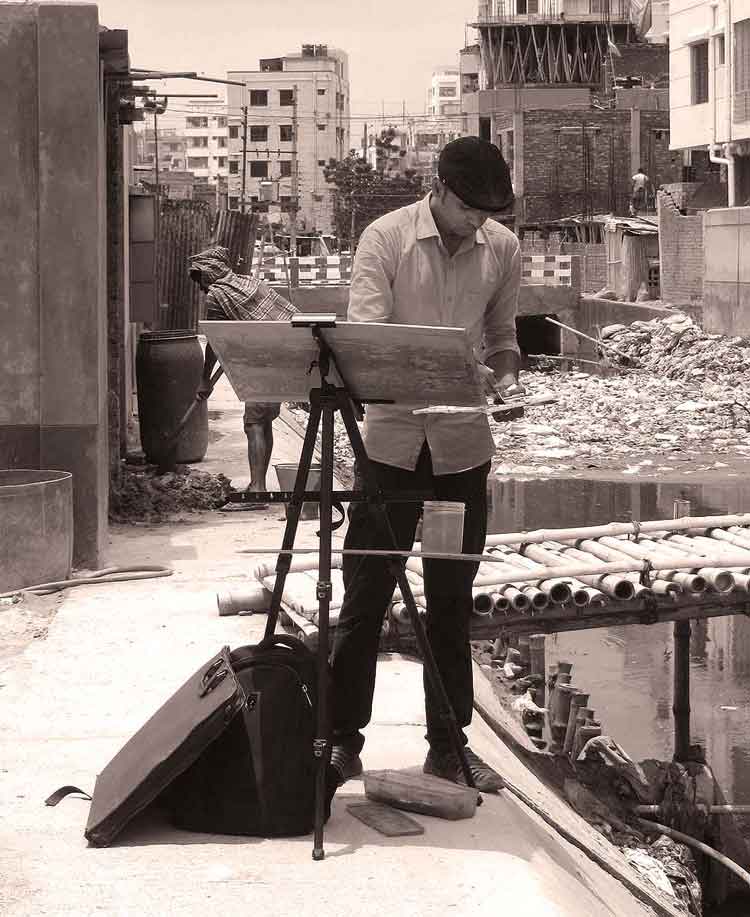 artist-Shahanoor-Mamun.-outdoor-painting-day