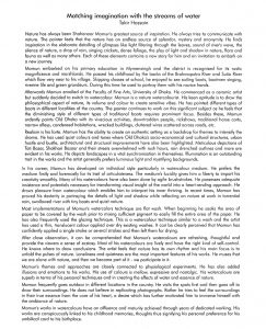 Matching imgination with the streams of water